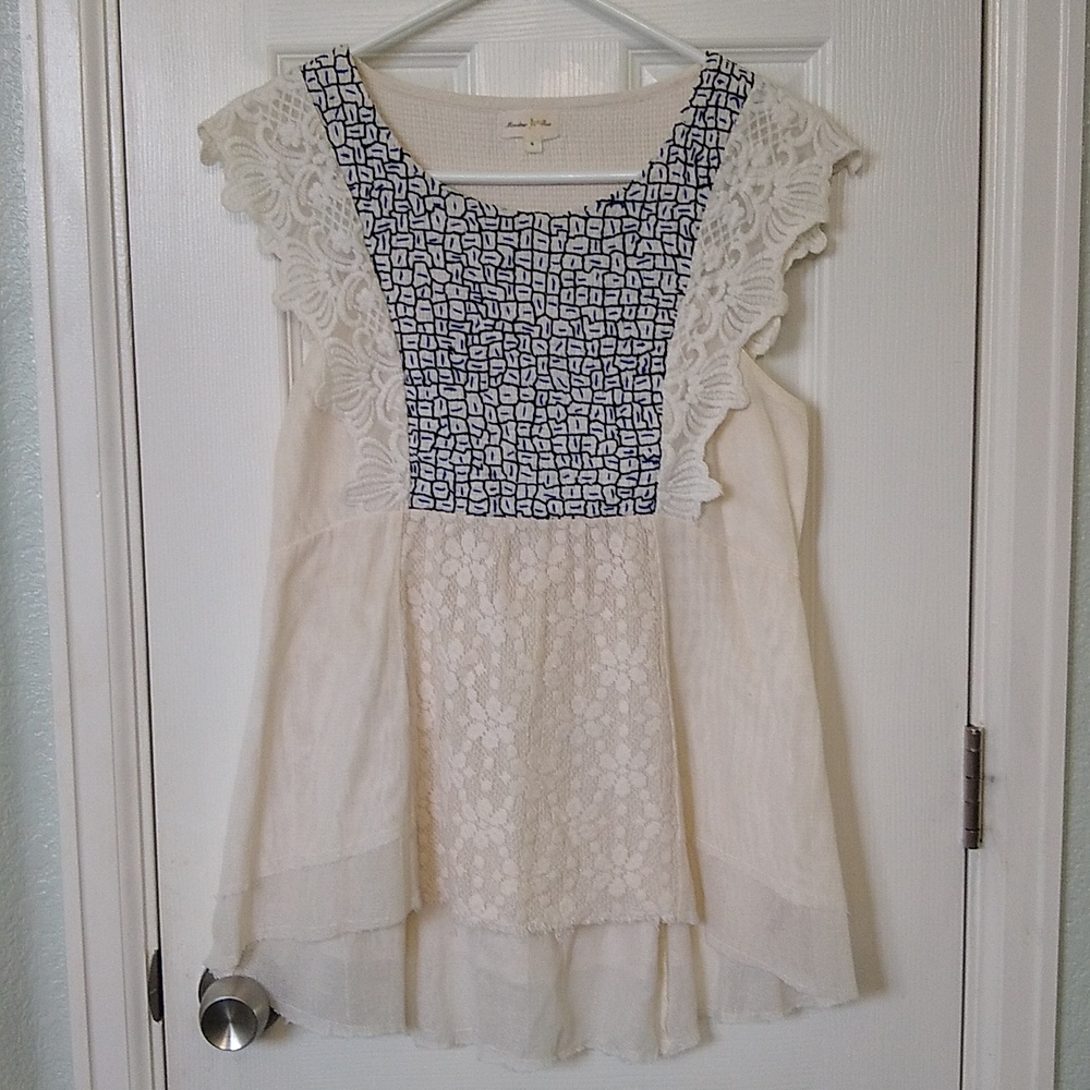 Anthropologie Embroidered Tank